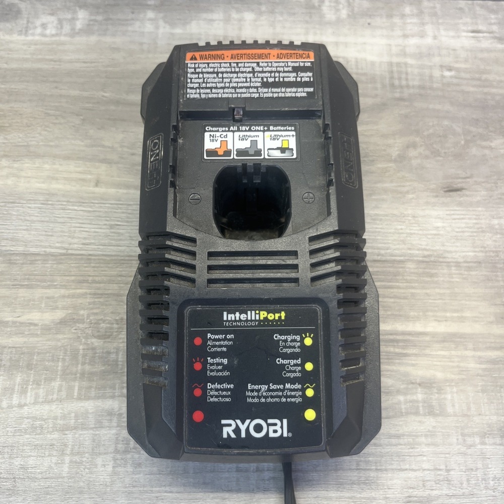 Ryobi P118 Lithium-ion/Ni-Cad ONE+ 18V IntelliPort Battery Charger Tested/Works